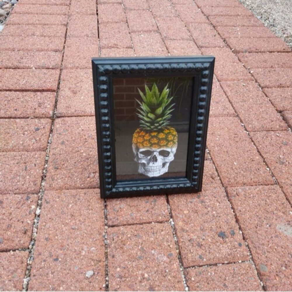 Pineapple Skull Art Print By Neon Nicho